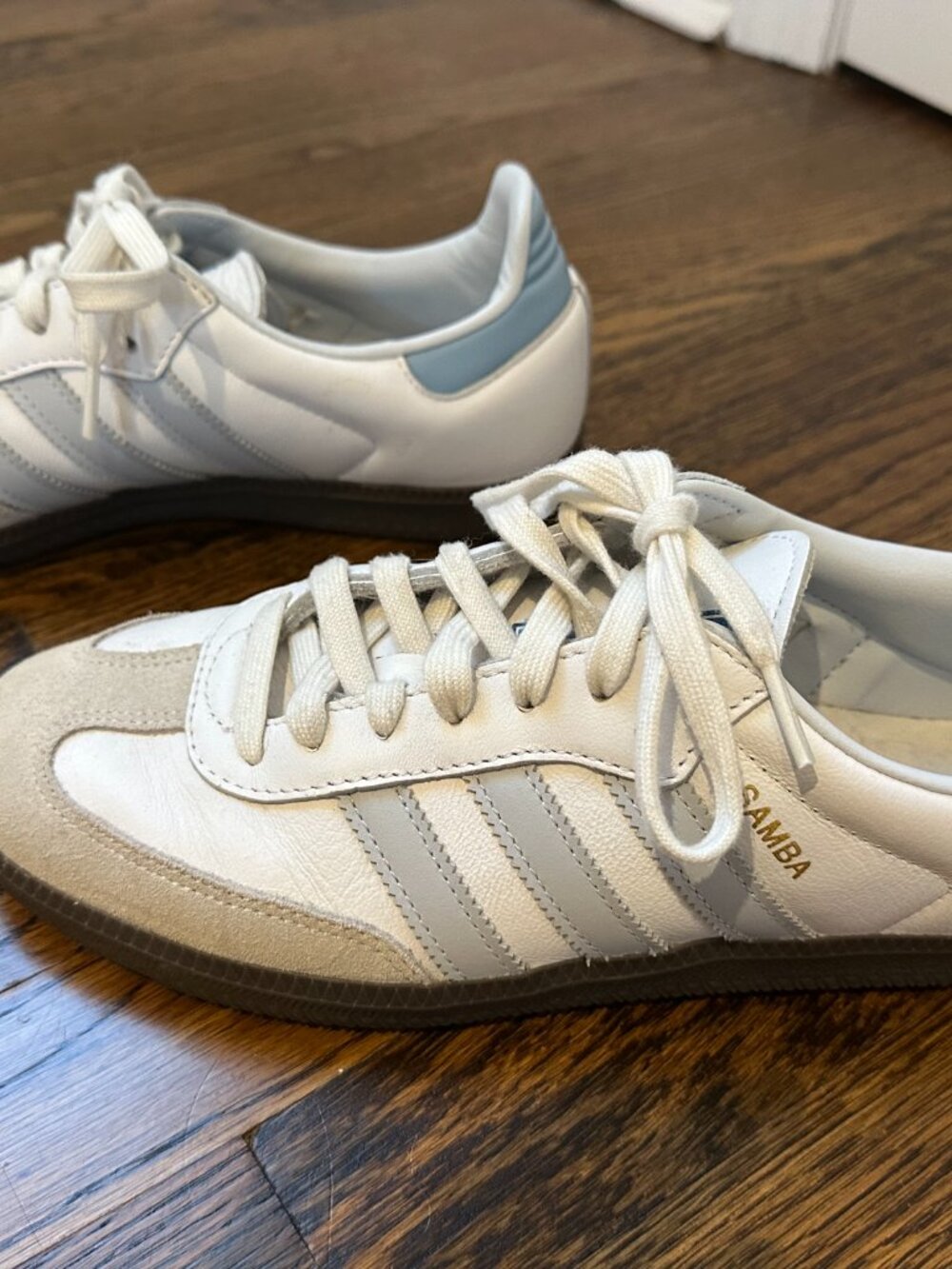 adidas SAMBA OG Sneakers in White-Halo Blue - Picture 7 of 13